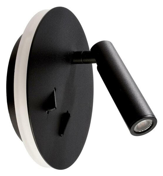 Deko-Light nástěnné přisazené svítidlo Brahe IV 220-240V AC/50-60Hz 8,50 W 3000 K 395 lm 110 dopravní černá RAL 9017 341243