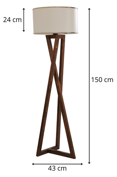 Opviq Stojací lampa Ceviz ořech