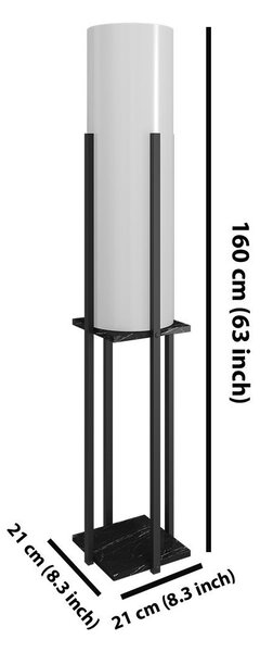 Opviq Stojací lampa Nora III černá
