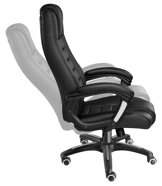Tectake Kancelářské křeslo z umělé kůže - černá
