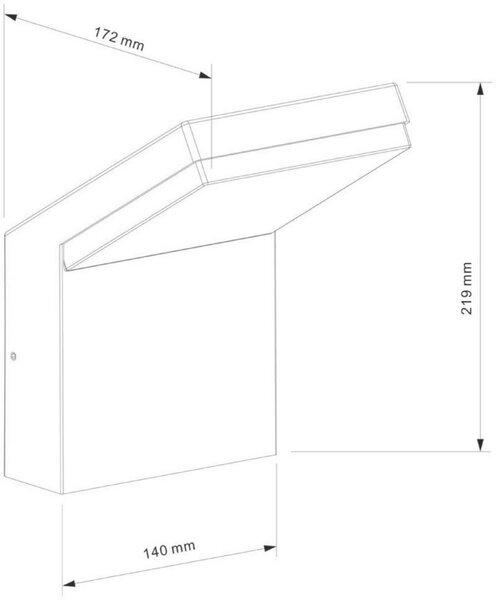 Deko-Light nástěnné přisazené svítidlo Tucanae 110-240V AC/50-60Hz 18,00 W 3000 K 1650 lm 140 mm tmavěšedá 731144