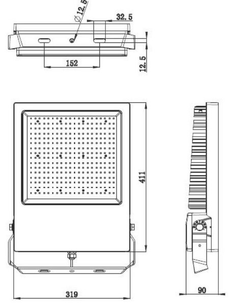 Deko-Light podlahové a nástěnné a stropní svítidlo Atik 220-240V AC/50-60Hz 202,00 W 4000 K 28450 lm 319 tmavě černá RAL 9005 732097