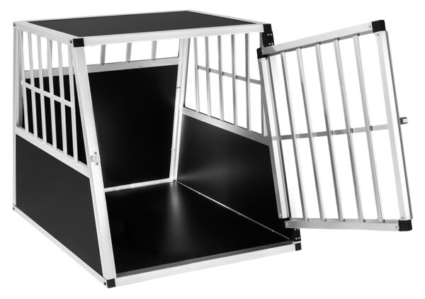 Tectake Přepravní box pro psa Schnubi se šikmou zadní stěnou - černá