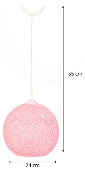 Opviq Stropní svítidlo Browo růžové/bílé