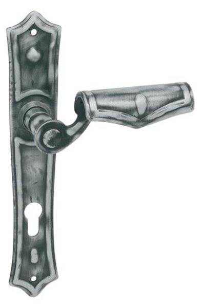 In-Design Dveřní klika Agave rozteč 90 mm šedá Provedení štítu: PZ - fabkový klíč