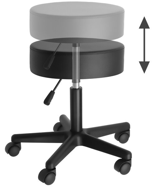 Tectake Pracovní stolička - černá