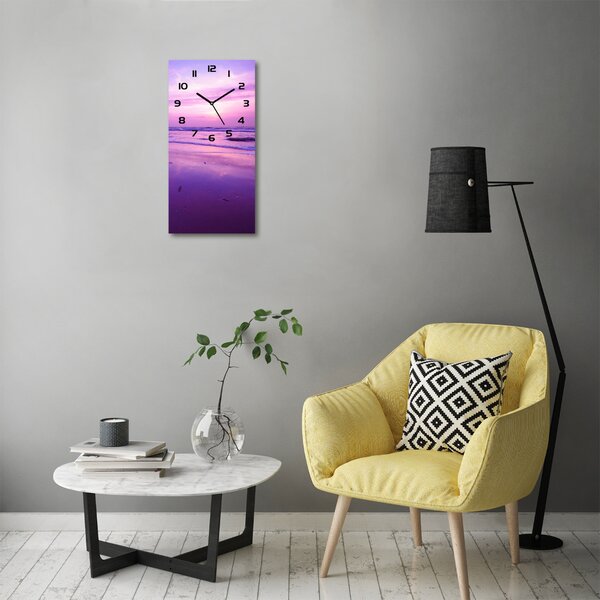 Nástěnné hodiny Západ slunce moře pl_zsp_30x60_c-f_1272132