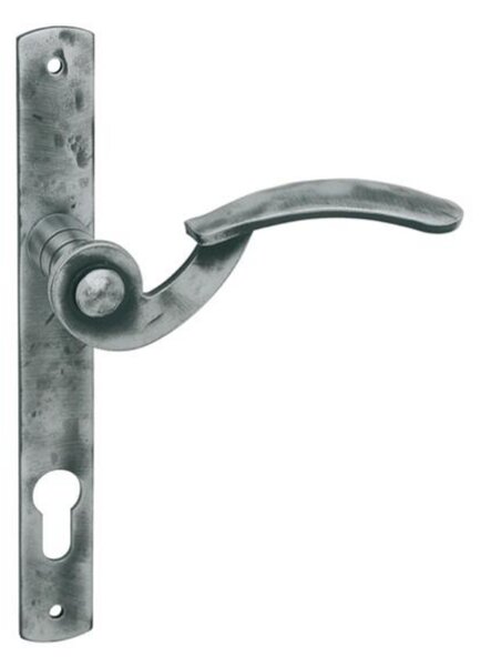 In-Design Dveřní klika Tilly rozteč 72 mm úzká šedá Provedení štítu: PZ - fabkový klíč