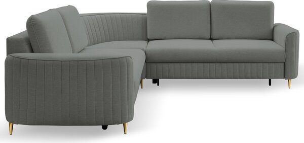 Rohová sedací souprava Loreeen (šedá) (L). Akce -25%