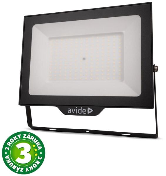 Prémiový ultratenký LED reflektor černý 150W 15000lm, denní, s přípravou na čidlo, 3 roky