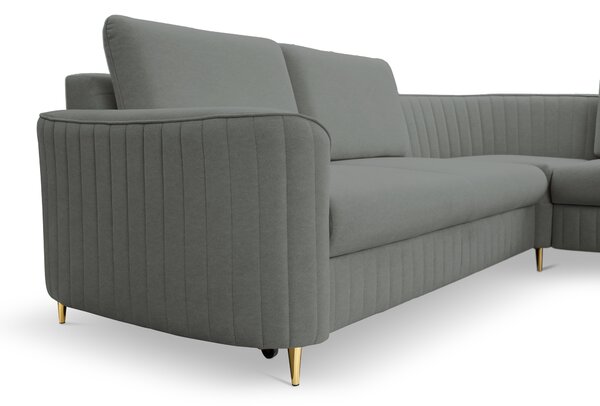 Rohová sedací souprava Loreeen (šedá) (L). Akce -25%