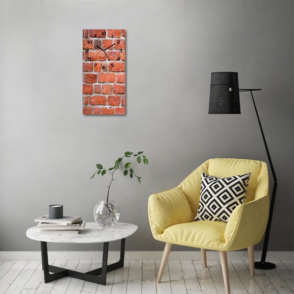 Nástěnné skleněné hodiny Zděná zeď pl_zsp_30x60_c-f_133312670