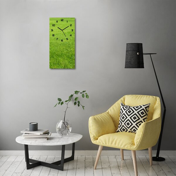 Nástěnné skleněné hodiny Zelená tráva pl_zsp_30x60_c-f_141153462
