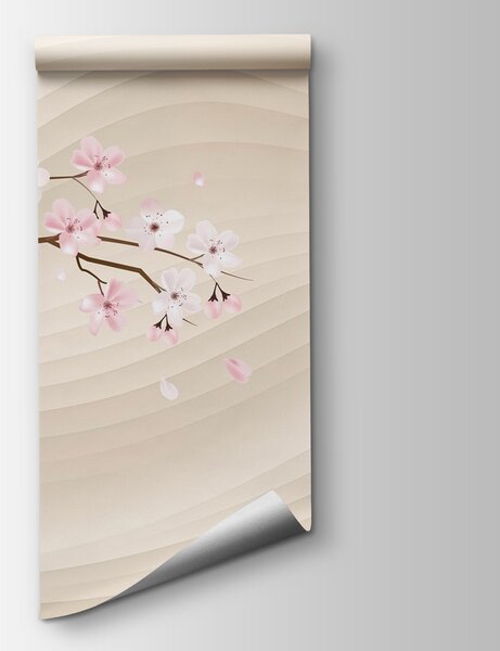 Fototapeta Větev stromu s bílými a růžovými květy, Fototapety se stromy, Populární fototapety, w08959 - Tapeko.co.cz