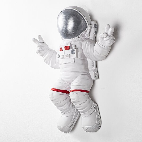 Wallity Nástěnná dekorace Astronaut bílá/šedá