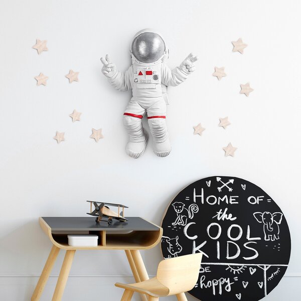 Wallity Nástěnná dekorace Astronaut bílá/šedá