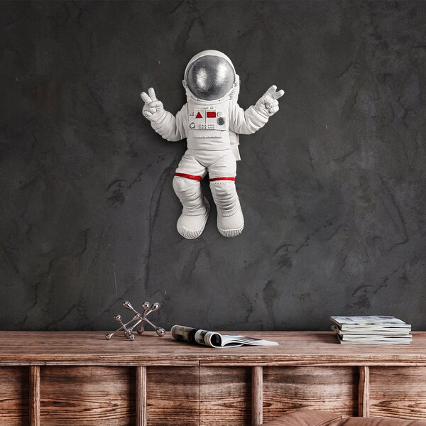 Wallity Nástěnná dekorace Astronaut bílá/šedá