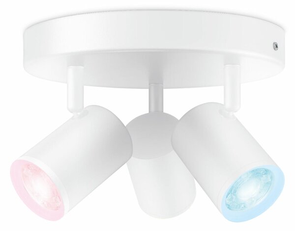 WiZ Imageo bodové LED svítidlo 3x GU10 4,9W 345lm 2200-6500K RGB IP20, bílé