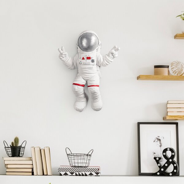Wallity Nástěnná dekorace Astronaut bílá/šedá
