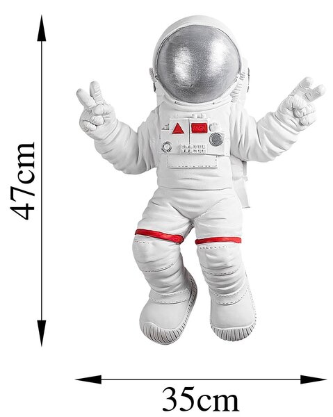 Wallity Nástěnná dekorace Astronaut bílá/šedá