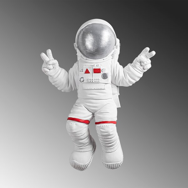 Wallity Nástěnná dekorace Astronaut bílá/šedá