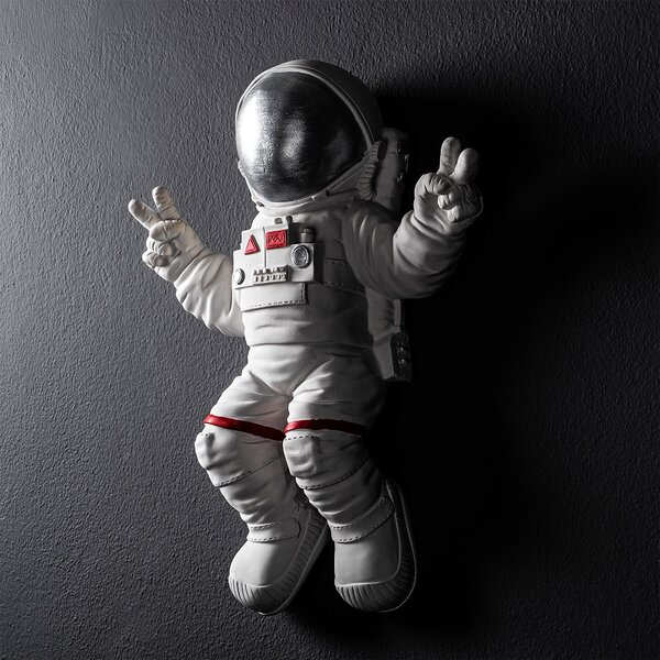 Wallity Nástěnná dekorace Astronaut bílá/šedá