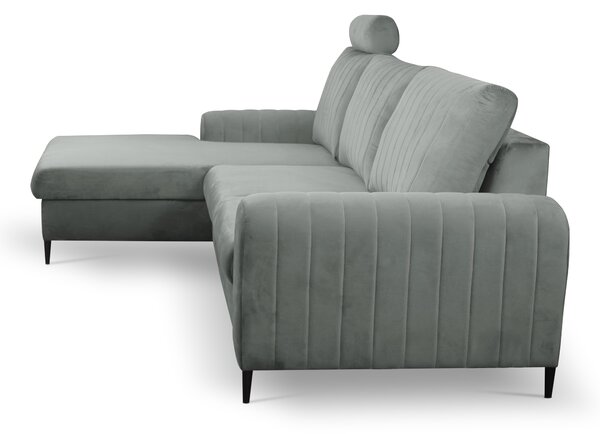 Rohová sedací souprava Monique (šedá) (L). Akce -24%