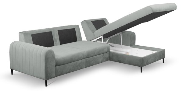 Rohová sedací souprava Monique (šedá) (P). Akce -24%