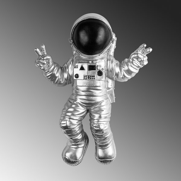 Wallity Nástěnná dekorace Astronaut stříbrná/černá