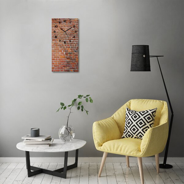 Nástěnné skleněné hodiny Zděná zeď pl_zsp_30x60_c-f_33247494