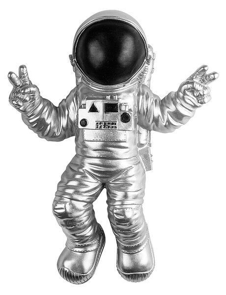 Wallity Nástěnná dekorace Astronaut stříbrná/černá