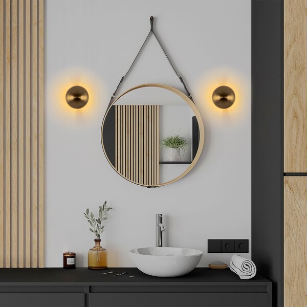 Opviq Nástěnná lampa Fungal 16 cm zlatá