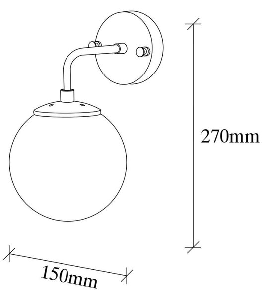 Opviq Nástěnná lampa Horn II zlatá
