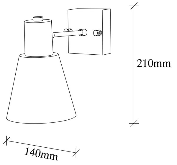 Opviq Nástěnná lampa Funnel zlatá
