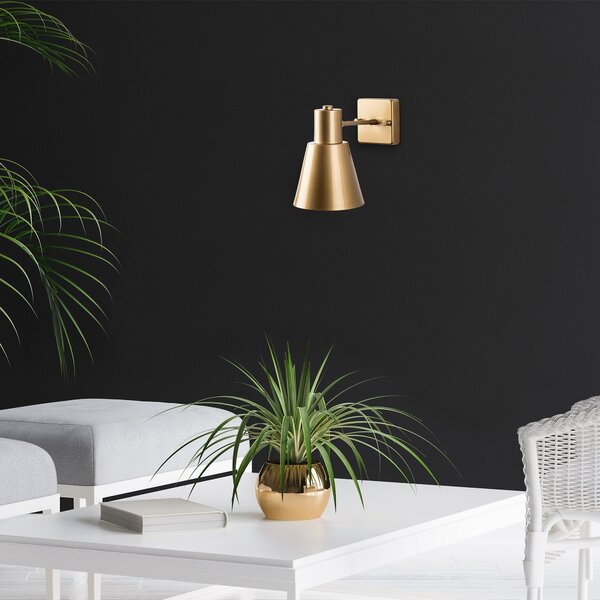 Opviq Nástěnná lampa Funnel zlatá