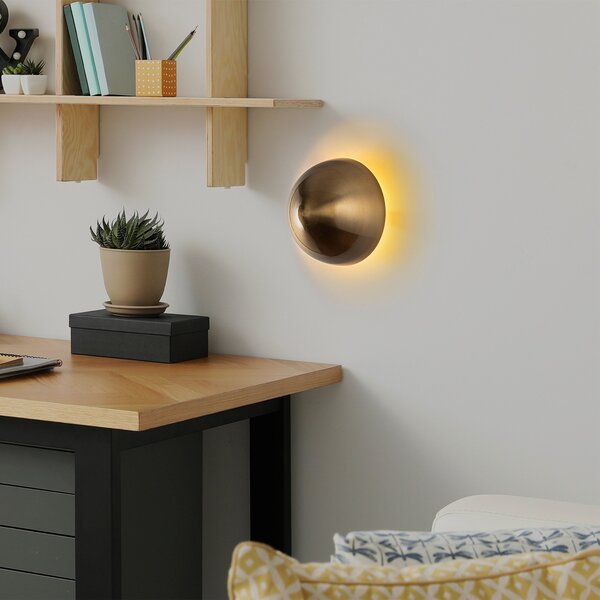 Opviq Nástěnná lampa Fungal 20 cm zlatá