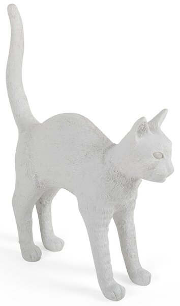 Seletti designové stolní lampy Jobby The Cat - bílá