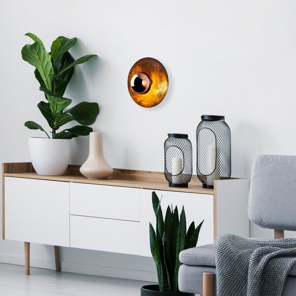 Opviq Nástěnná lampa Kurt 38 cm měděná