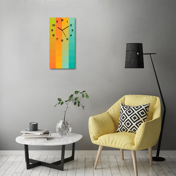 Nástěnné hodiny Barevné čtverce pl_zsp_30x60_c-f_49438742