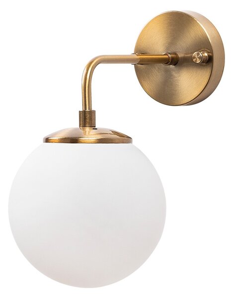Opviq Nástěnná lampa Viran vintage zlatá/mléčné sklo