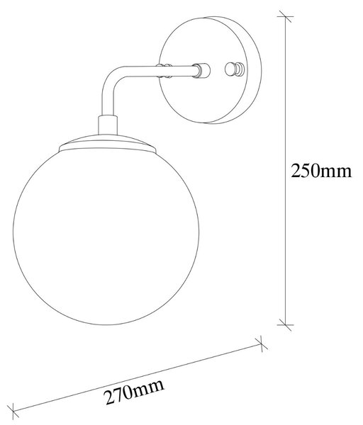 Opviq Nástěnná lampa Viran vintage zlatá/mléčné sklo