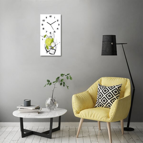 Nástěnné skleněné hodiny Limetka a led pl_zsp_30x60_c-f_50499693