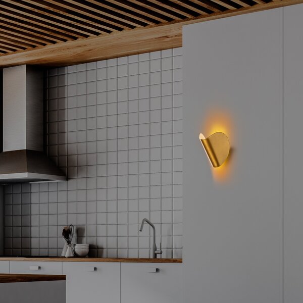 Opviq Nástěnná LED lampa Heybe zlatá