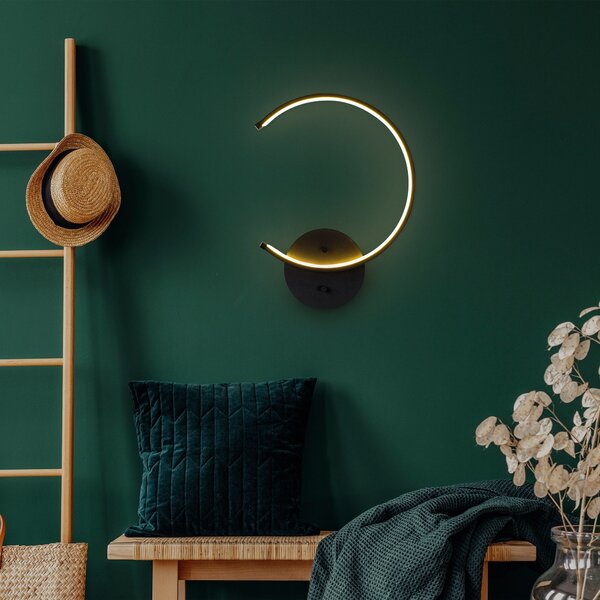 Opviq Nástěnné LED svítidlo Moon černé