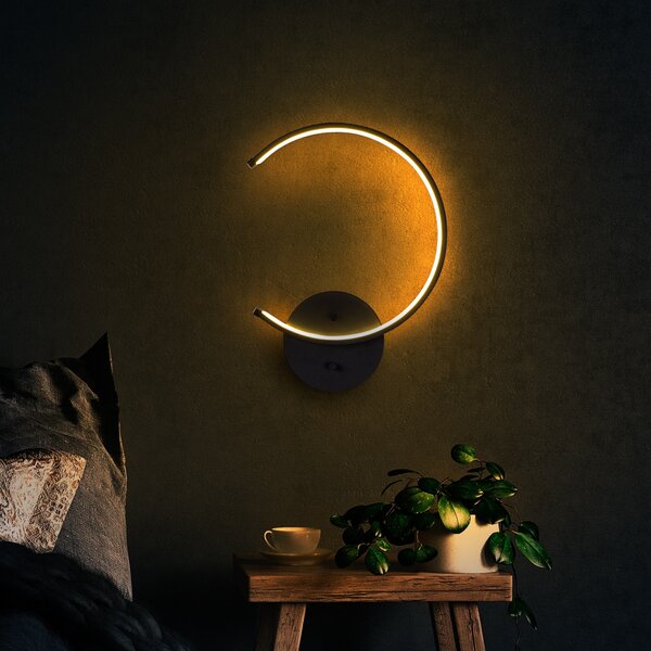 Opviq Nástěnné LED svítidlo Moon černé