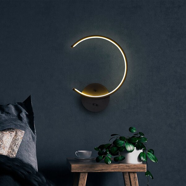 Opviq Nástěnné LED svítidlo Moon černé