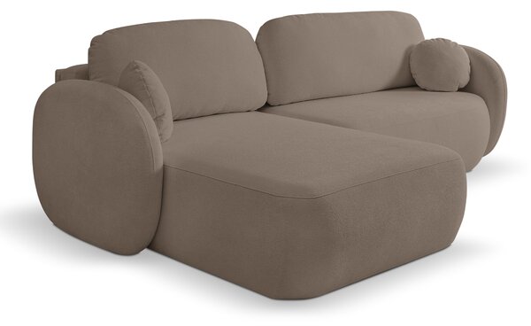 Rohová sedací souprava Onyx (hnědá) (L). Akce -25%