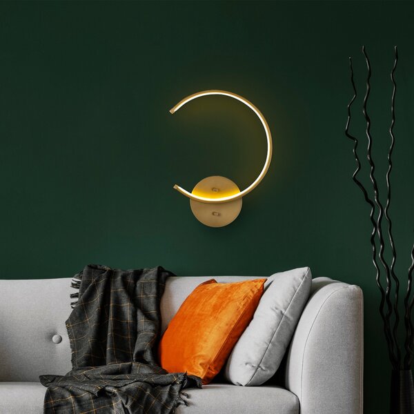 Opviq Nástěnné LED svítidlo Moon zlaté