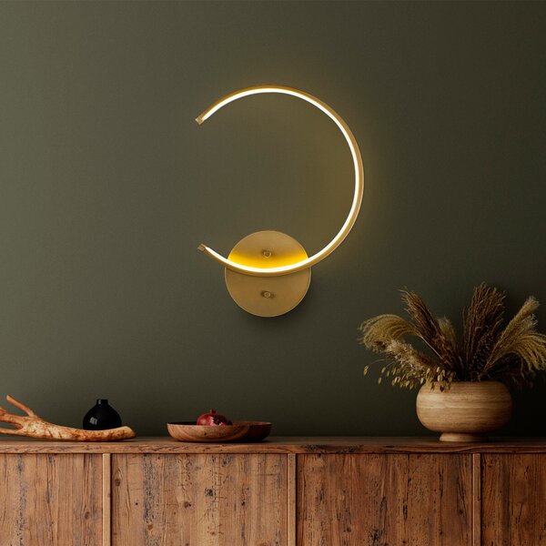 Opviq Nástěnné LED svítidlo Moon zlaté