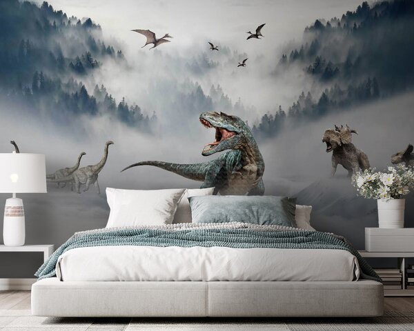 Fototapeta Dinosaurus s otevřenou tlamou, Fototapety - Muralas.cz